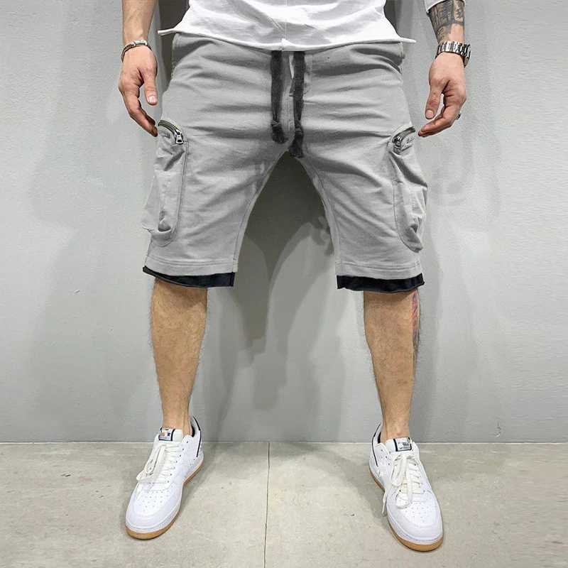 Summer Gym Quickdrying Shorts Casual Fitness Streetwear Mens Jogging Short Pants Men Multipocket Sport Casual Hip Cargo ShortT251015