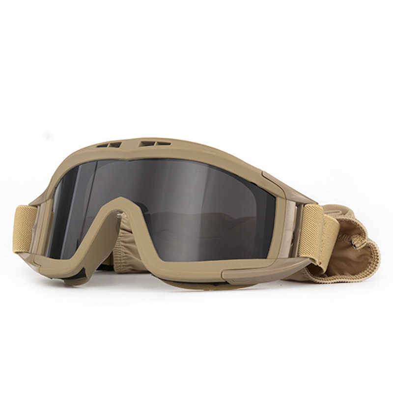 Desert Tactical Windproof Glasses Offroad Riding Goggles Military Enthusiast Outdoor Riding Windproof Sandproof Antidrop Goggles H251015