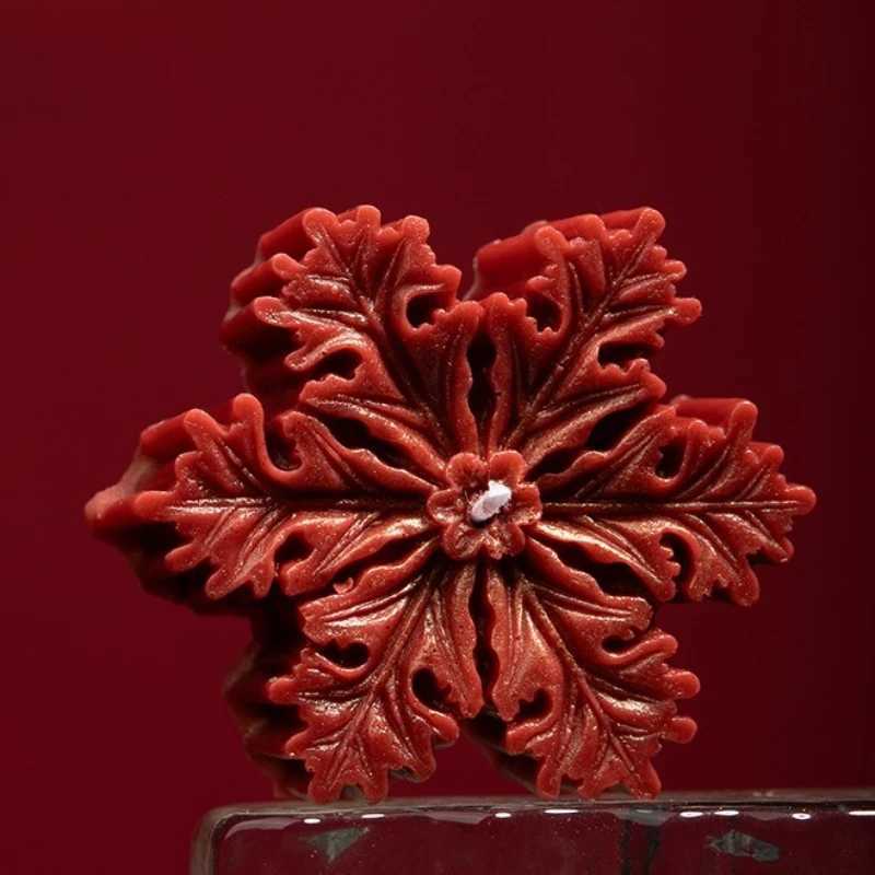 Low Temperature Wax Christmas Three Dimensional Snowflake Aromatherapy Candle Decoration Props Atmosphere Ornaments C251015