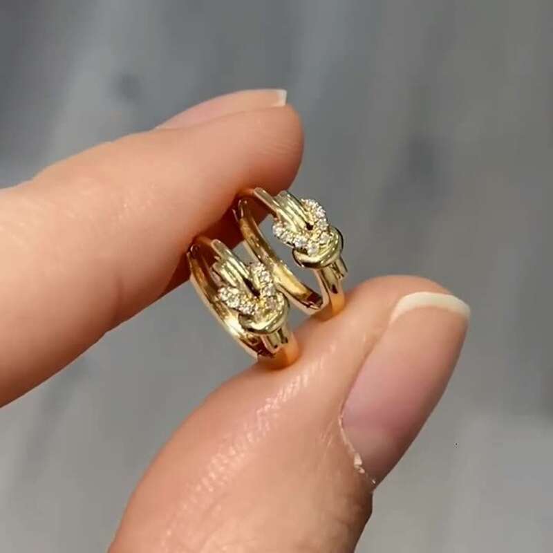 Earrings Designer for Women Luxury jewelry Knot earring 925 silver plated with 18K gold Exquisite Unique Festival Vacation gift