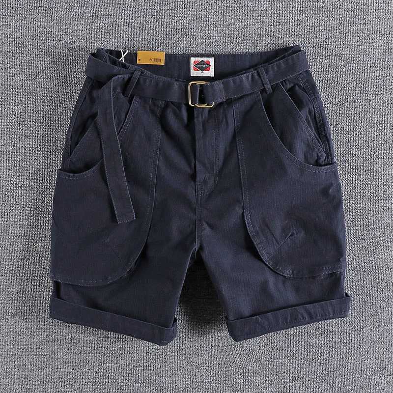 American Shorts Summer Threedimensional Washed Breeches Mens Casual Half Pants Japan Retro Cityboy Workwear ShortsT251015