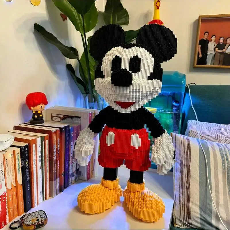 Disney 45cm Mickey Micro Particle Building Blocks Cartoon Cute Puzzle Toys Decorative Accessories Birthday Gift H251015