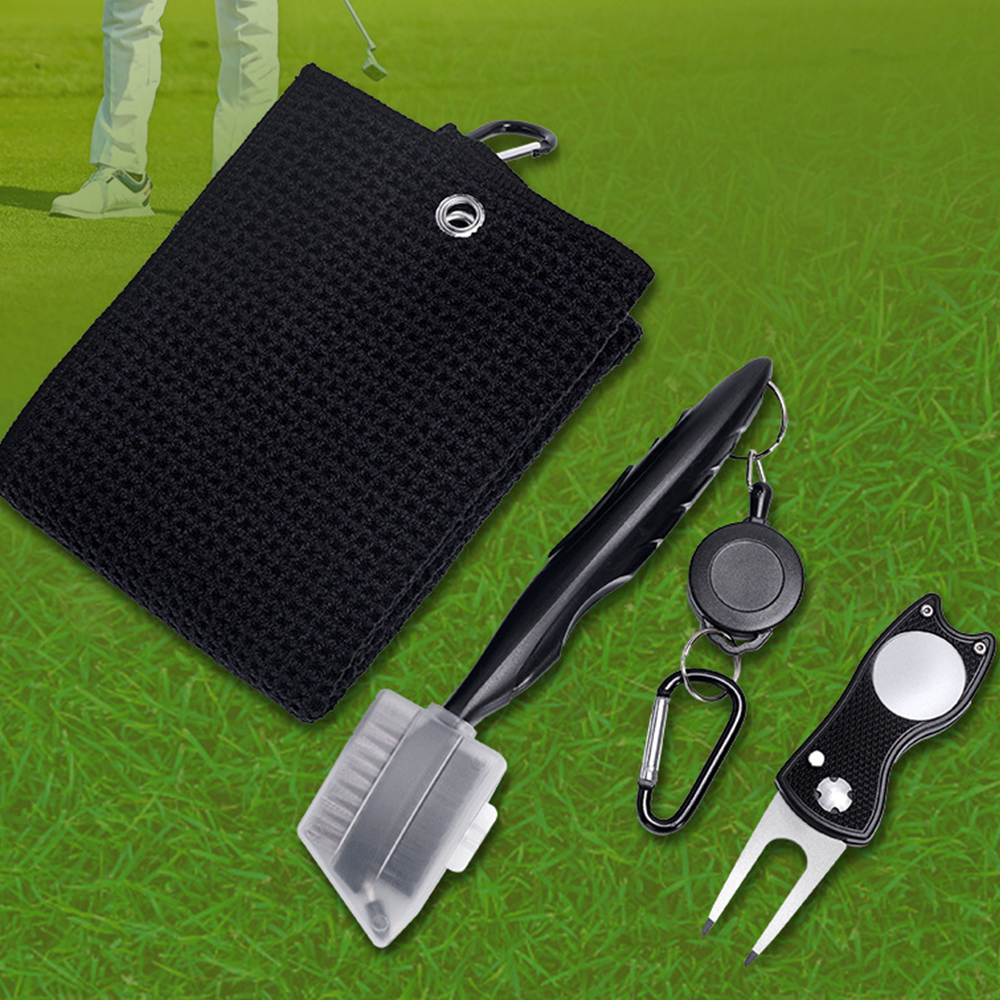 Waffle Textured Golf Club Care Kit with Soft Towels, Divot Tools, and Brushes Ladies' golf