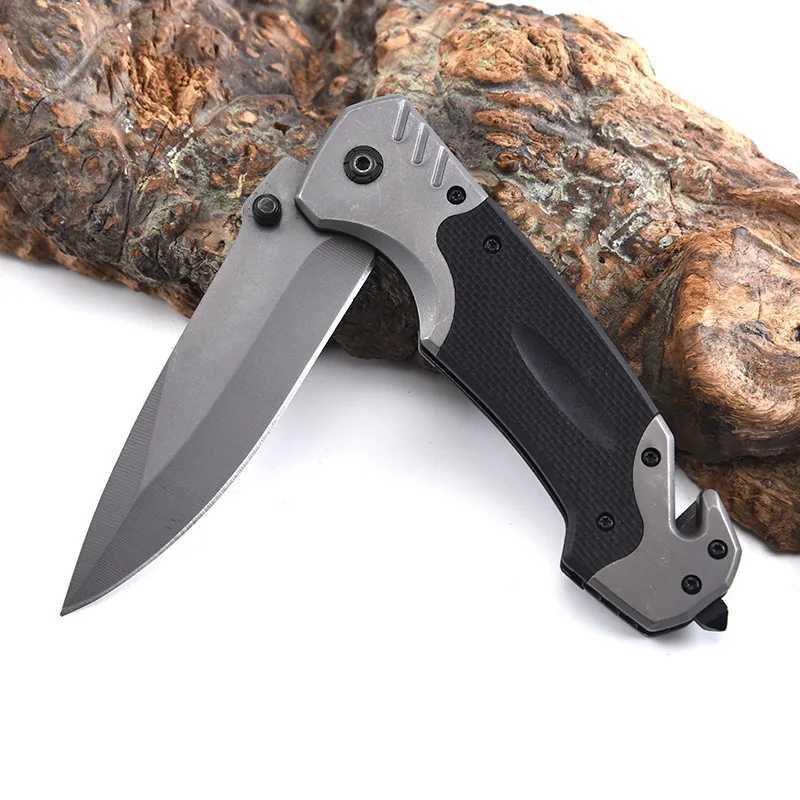Outdoor Damascus Tactical Survival Folding Knife Camp Stainless Steel Pocket Knife H251015