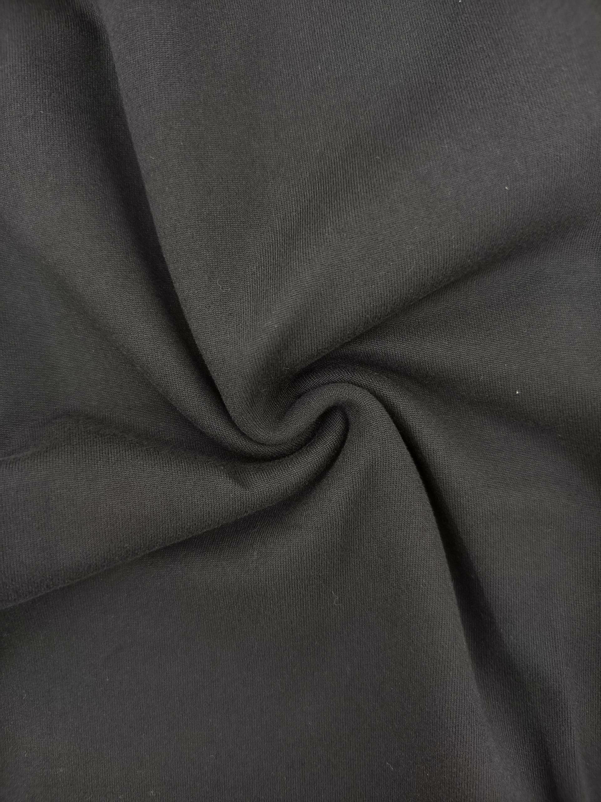 Chic Office-Wear for Ladies: V-neck Flared Hem Dress in Black w/Long Slits & Elbow-Length Arms Seasonal Apparel Model CF51016