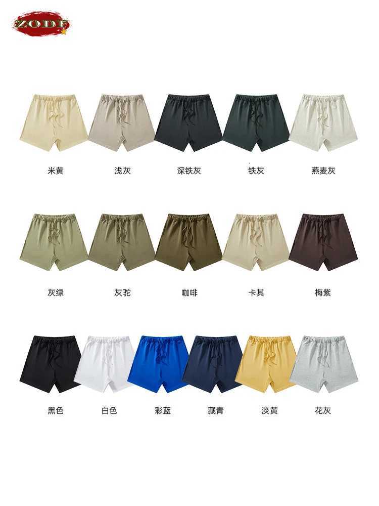 ZODF Solid 2024 Summer 400gsm Cotton Shorts For Men Women Unisex Loose Comfortable Short Pants Brand Bottoms HY0783T251015