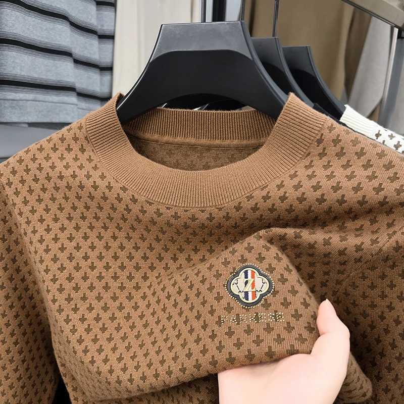 High End Luxury Quality Mens Knitted Pullover ONeck Z Embroidered Jacquard Sweater Autumn Winter New Korean Fashion Menswear J251015