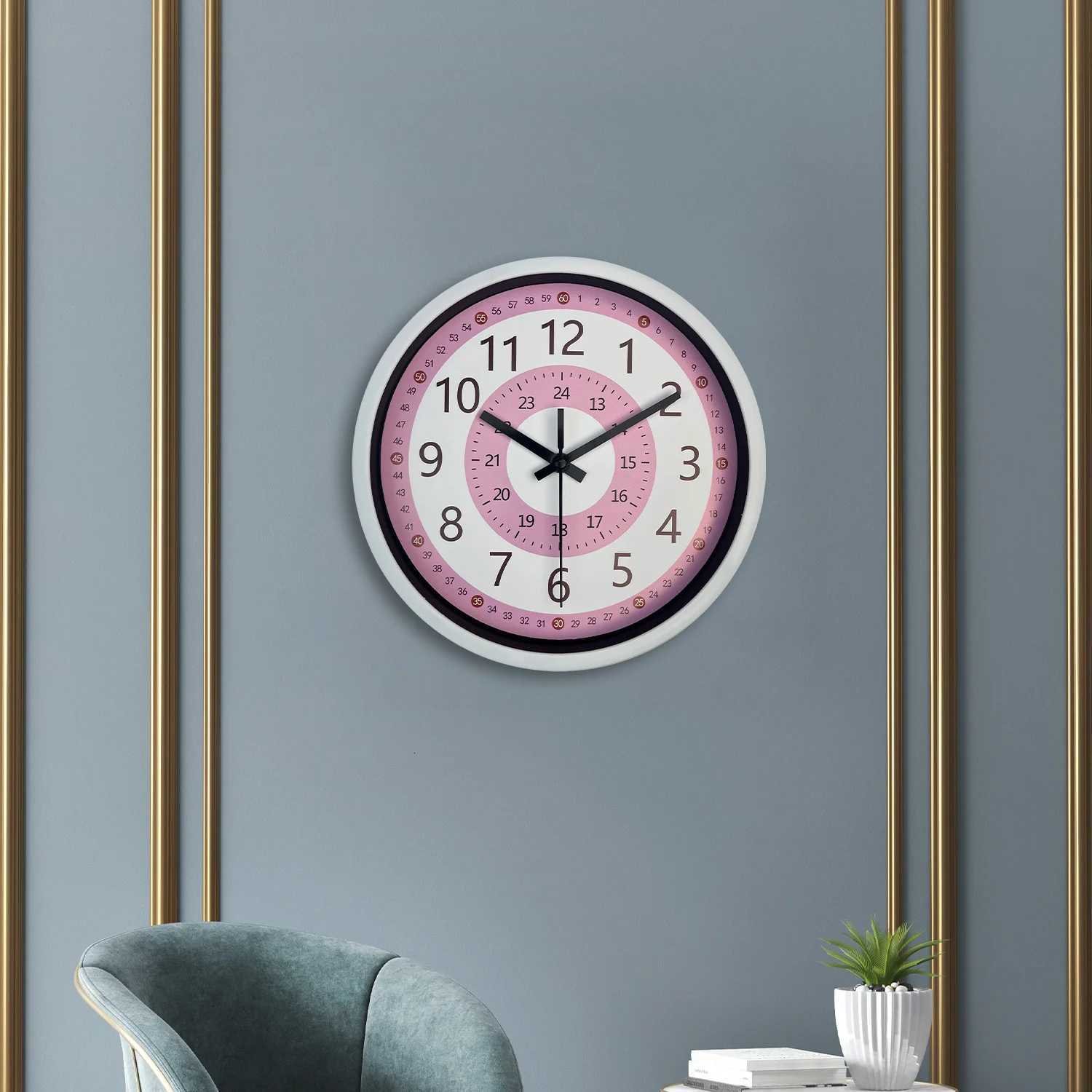 8 inch Bedroom Horloge Murale Home Decoration Digital Cute Wall Clock Living Room Modern Children Round Wall Watch Noiseless C251015