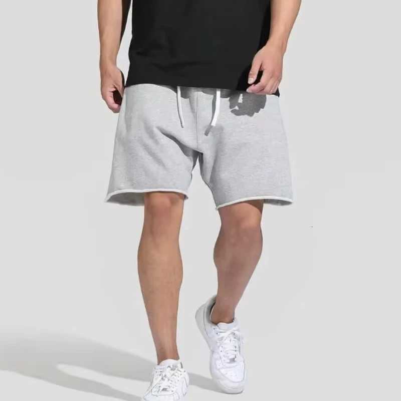 New pure cotton solid color sports mens summer fashion breathable casual running basket streetwear shorts men shortsT251015