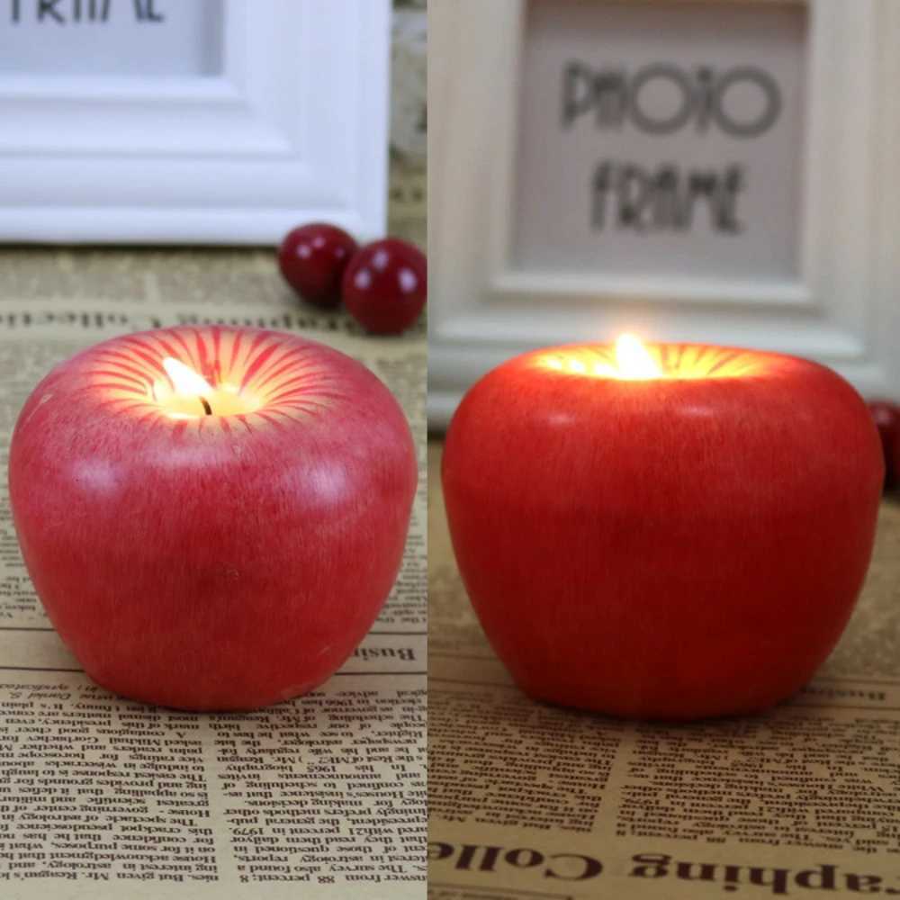 Christmas Candle Apple Shape Christmas Gifts Small Gifts Creative Ornaments Aromatherapy Candles Party Decoration Presents C251015
