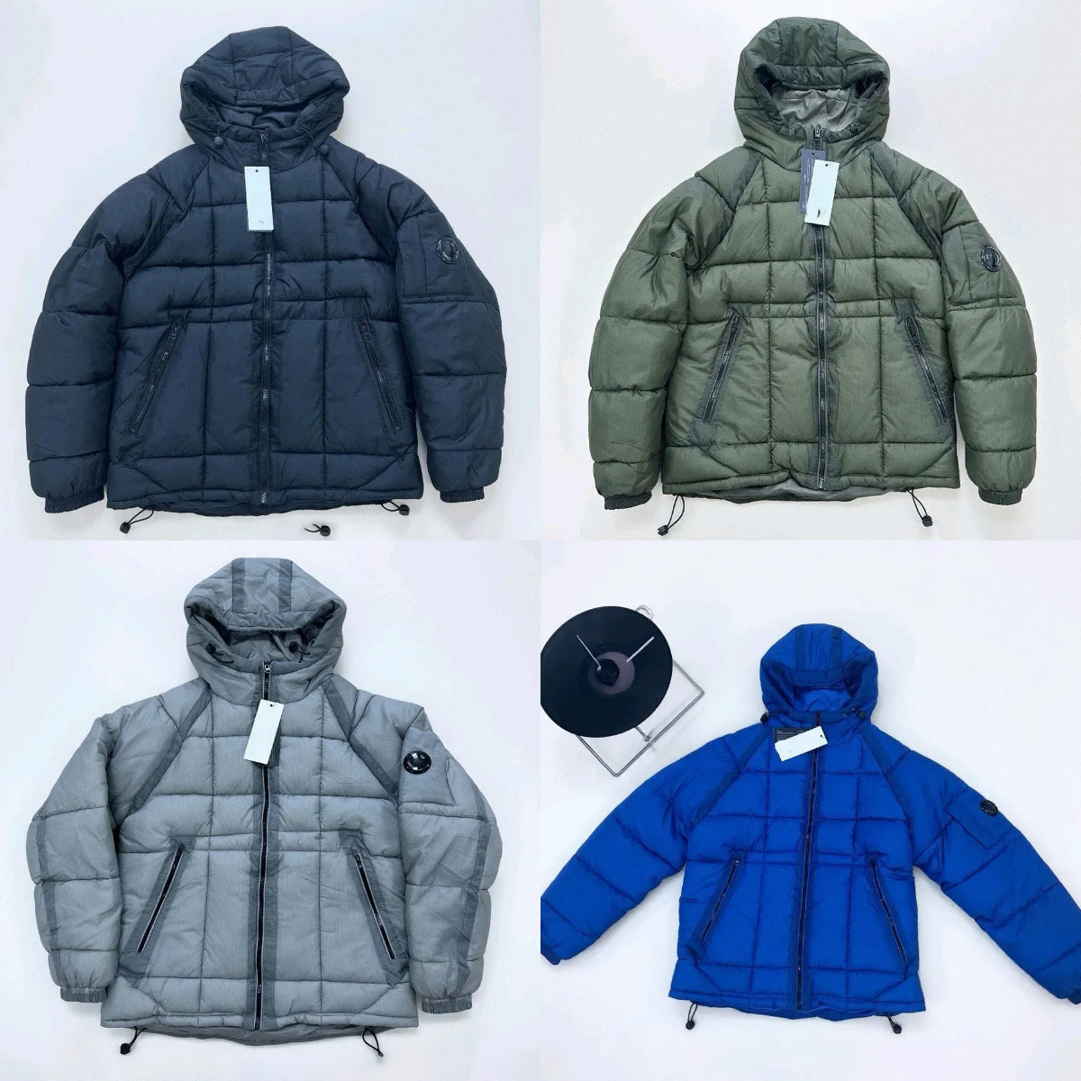 Designer Men's Down Winter Cotton Jacket Men's Trendy Hip-hop Stitching Windproof Parka Casual Men's Stand Collar Down Cotton Padded Co