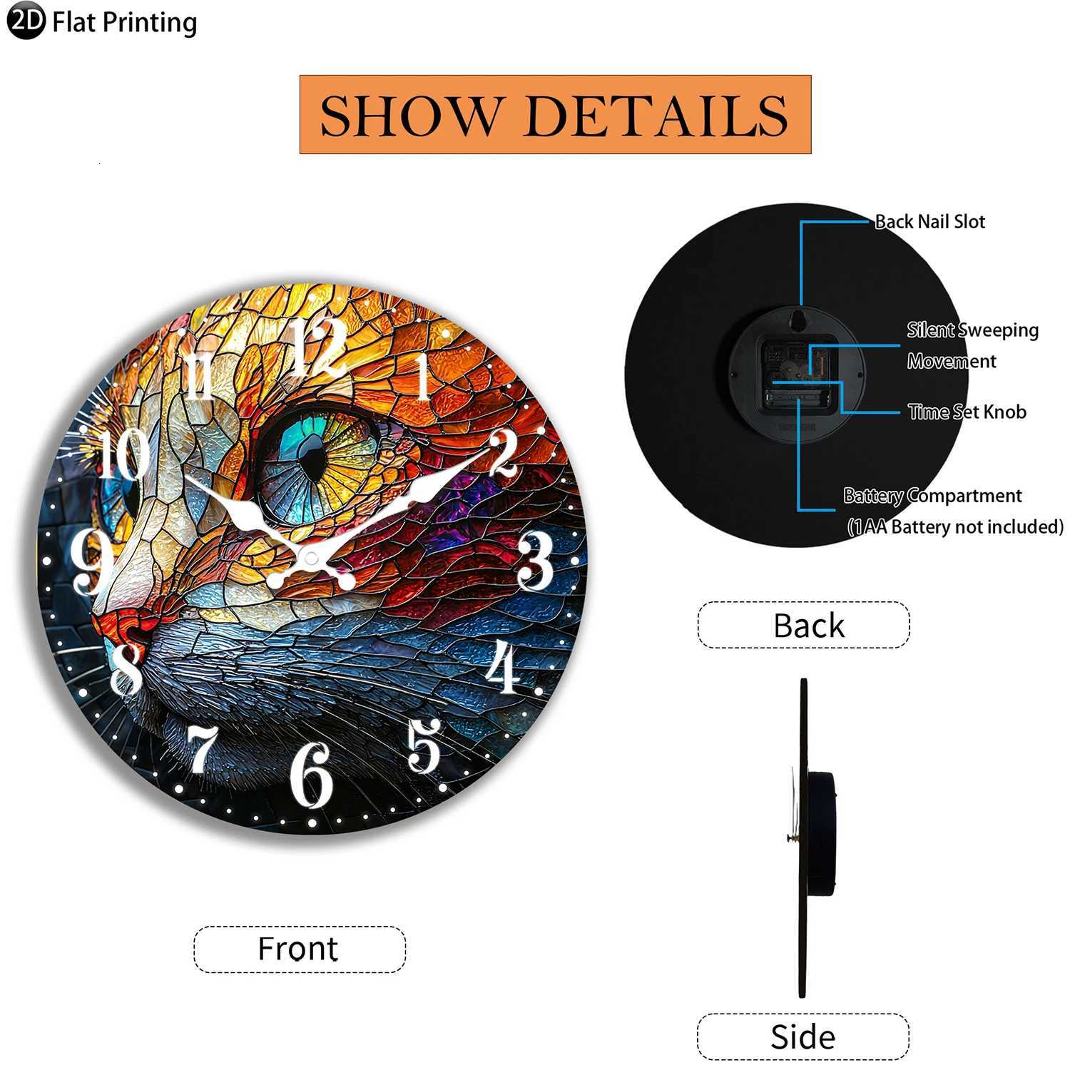 Wooden Silent Wall Clock Rose floral Quartz Analog Clock for Bedroom Bathroom Halloween New Year Gift C251015