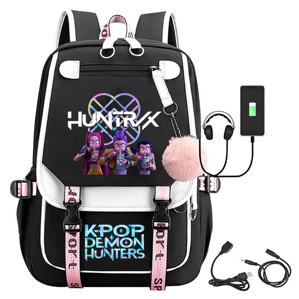 For KPop Demon Hunters Backpack Teenagers Daily Backpack 2025 Hot Movie Huntrix Demon Hunters School Bag for Students Girls BoysW251015