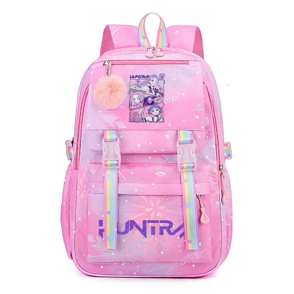Kpop Demon Hunters Huntrix Graphic Schoolbags Cute Cartoon Children Teeneger School Backpack Kpop Demon Hunters Bags GiftsW251015