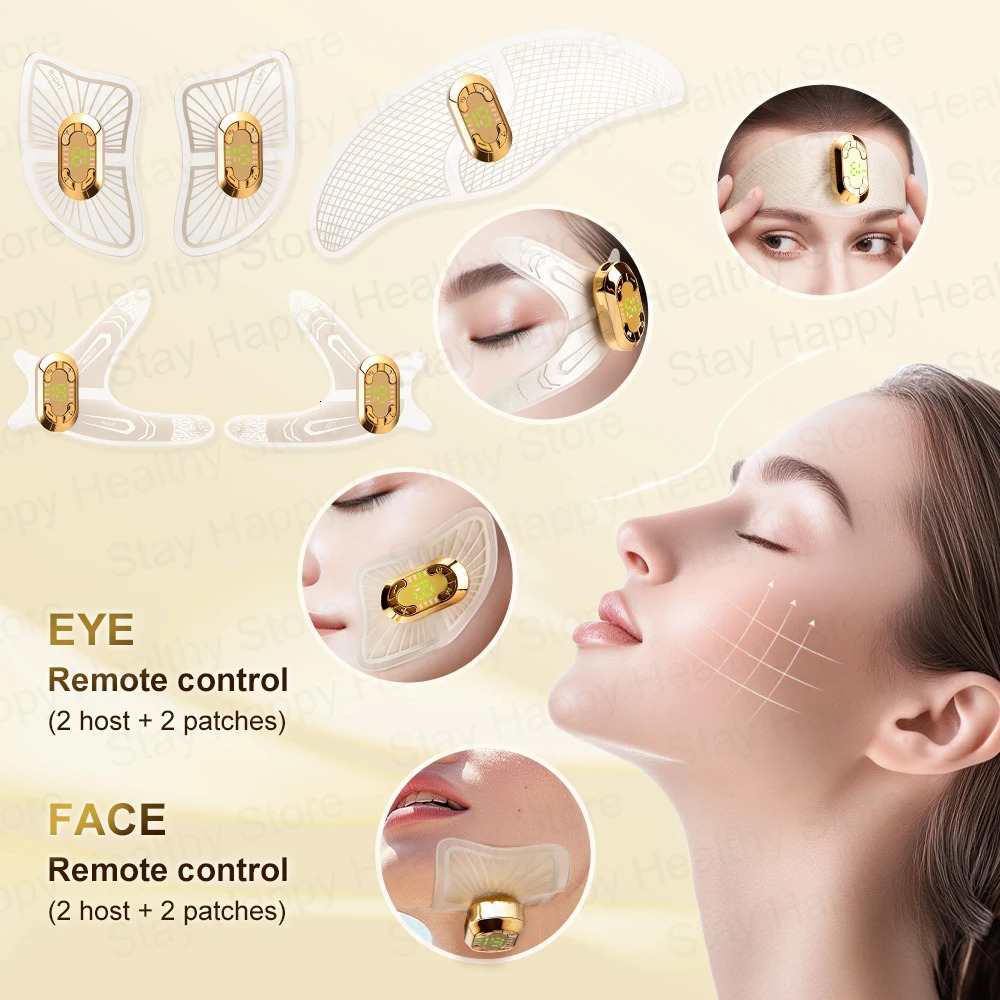 EMS Eye Face Massager Microcurrent Eye Care Device Facial Lifting Massage Reduce Dark Circles Eye Swelling AntiWrinkle 251010
