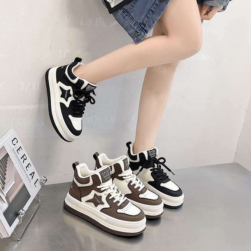 Free shipping new designer boots for women High-Top Thick Sole Sneakers Hot Women 2025 New Style