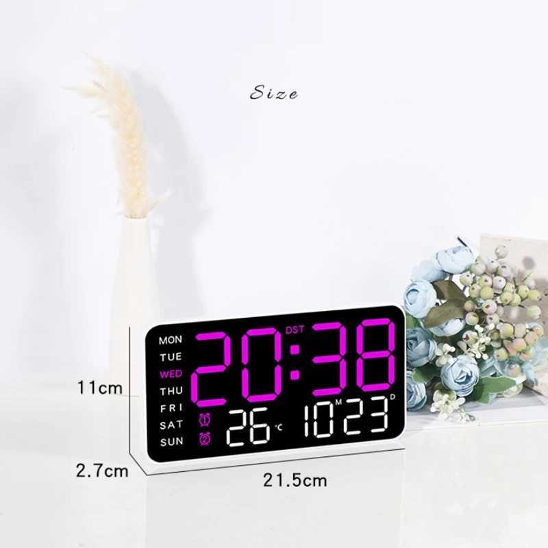 Remote Control Digital Wall Clock LED Display USB Battery DST Large Table Alarm Clock for Living Room Bedroom Home Decorations C251015