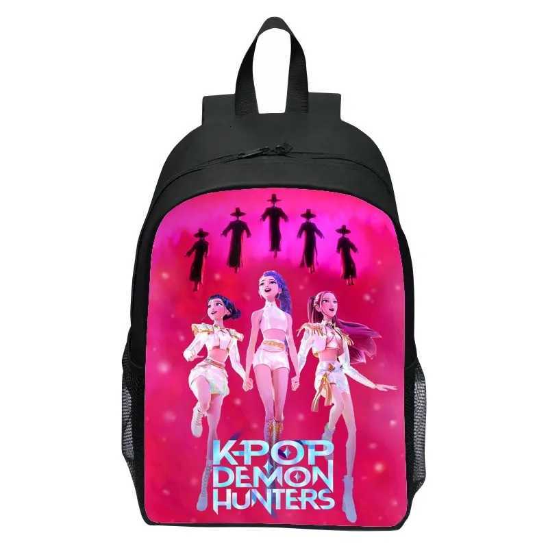 Kpop Demon Hunters Backpack Huntrix Kpop Demon Hunters Rumi Mira Zoey Backpack Pencil Case School Bag Mochila Set PencilcaseW251015