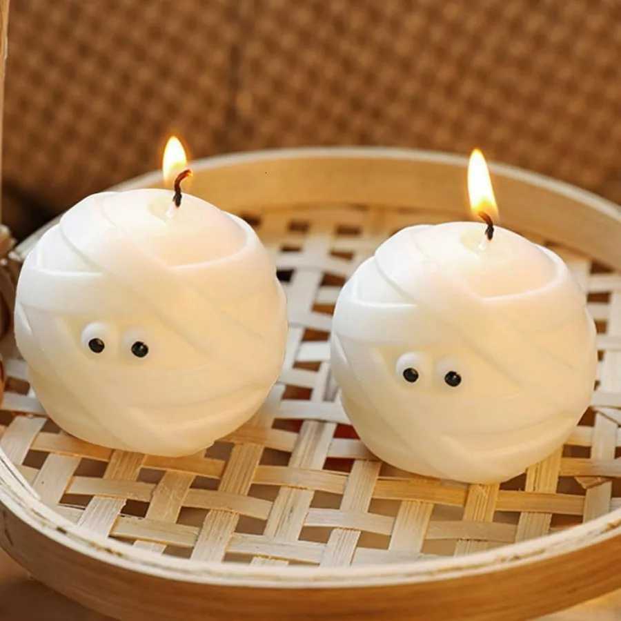 1pc Halloween Mummy Candle Handmade Scented Candle for Halloween Decoration Holiday Party and Home Decoration Halloween Gift C251015