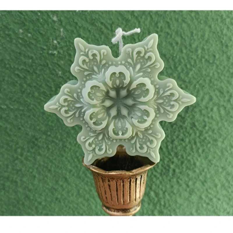 Christmas Snowflakes Silicone Mold DIY Christmas Candle Mold Scented Candle Snowflakes Molds Xmas Handmade Candle Making Mould C251015