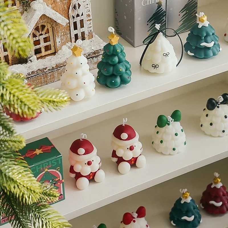 Cute Christmas Tree Scented Candles Handmade Fragrance Creative Ornaments Aromatherapy Xmas Gifts Birthday Gift Home Decor C251015