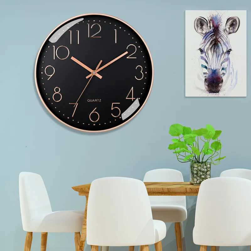 8 Inch Wall Clock Silent NonTicking Decorative Clock for School Office room Bedroom Kitchen Living Room Decor C251015