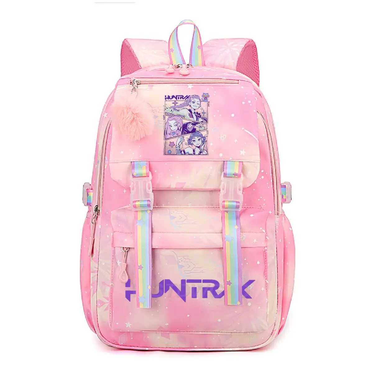 Kpop Demon Hunters Huntrix Graphic Schoolbags Cute Cartoon Children Teeneger School Backpack Kpop Demon Hunters Bags GiftsW251015