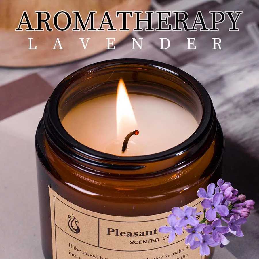 1pc Lavender Scented decorative candle smokeless aromatic cake candle fireworks room coconut wax home decor valentines C251015