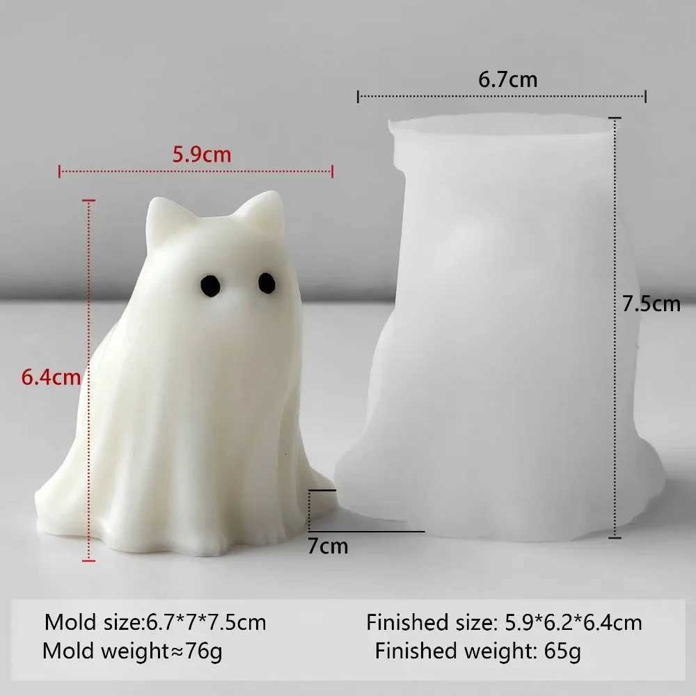 Silicone Mold DIY Spooky Cat Dog Decor Silicone Mould Pumpkin Craft Wax Resin Home Party Decoration Halloween Ghost Candle C251015