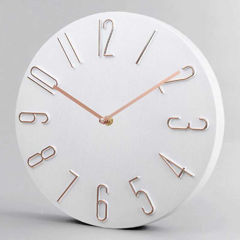 Wall clock living room household hanging fashion clock light luxury modern simple hanging wall ultraquiet minimst C251015