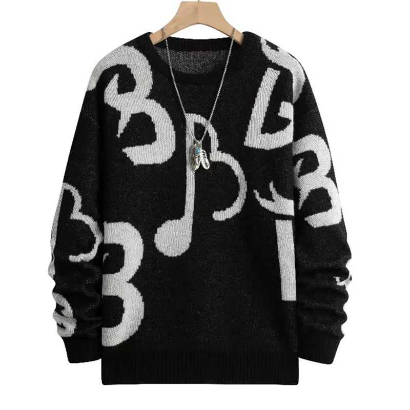 2025 Spring Fashion Mens Sweaters Casual Long Sleeve O Neck Knitting Pullover Tops For Men Trendy Pattern Crochet Knit Sweater J251015