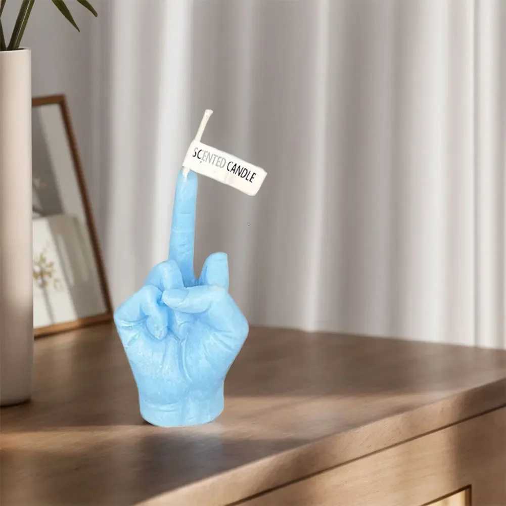 Middle Finger Scented Candle Creative Candle Fragrance Candle Middle Finger Shaped Model Scented Candle for Bedroom Living Room C251015