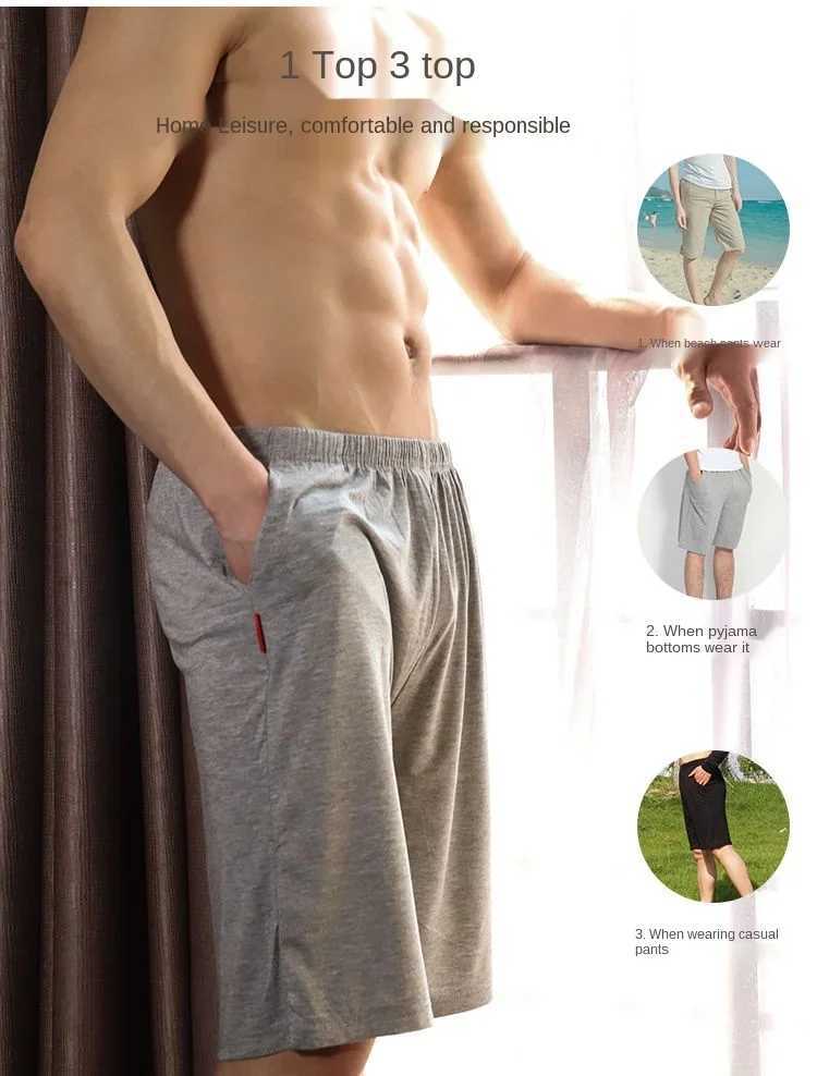 Homme Short Mens Jogging Casual Sweatpant Men size 6XL Breathable Home shorts Beach Solid Cotton Shorts Men Striped PantiesT251015