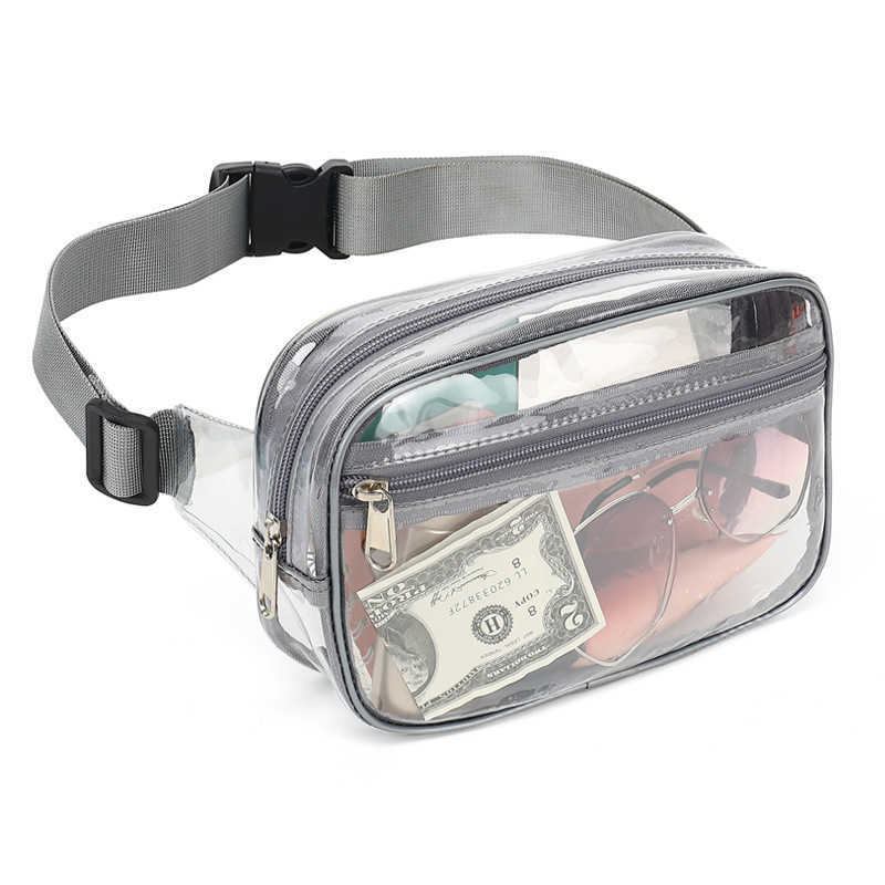 Pvc Material Transparent Waist Bag Trendy Chest Bag Waterproof Crossbody Bag Outdoor Sports Phone Bag Casual Shoulder Bag H251015