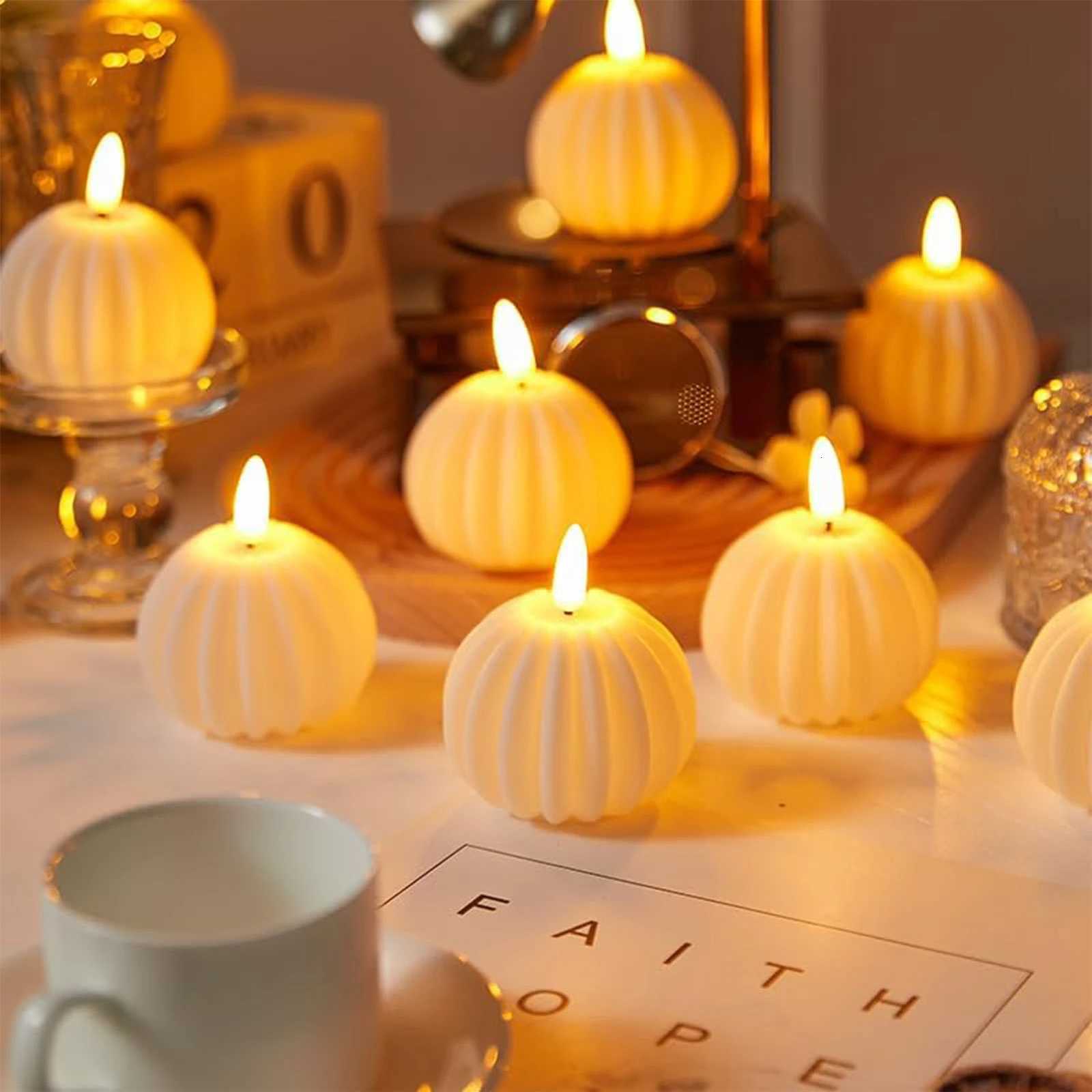 Pumpkin Battery Operated Candle Festival Decorative Props Night Lantern Led Lights for Bedroom Living Room C251015