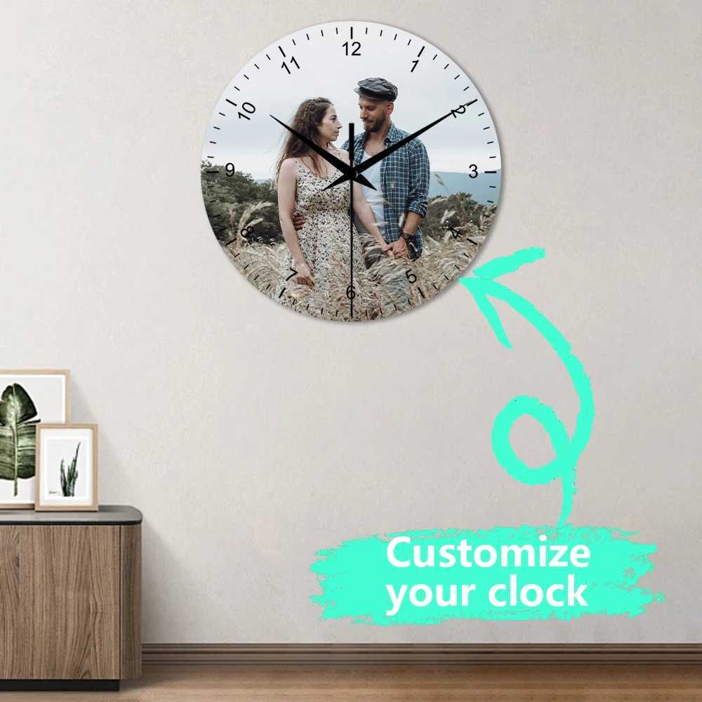 1pc Personzed Silent Quartz Wall ColckCustom Your Photo on ClocksGift for Your Family Friend Petslovers C251015