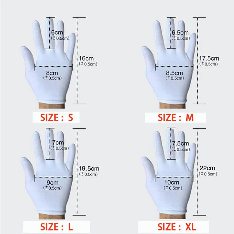 24Pieces12 Pairs White Labor Insurance Cotton Cloth Thin Etiquette Wenwan Quality Inspection Gloves 251008