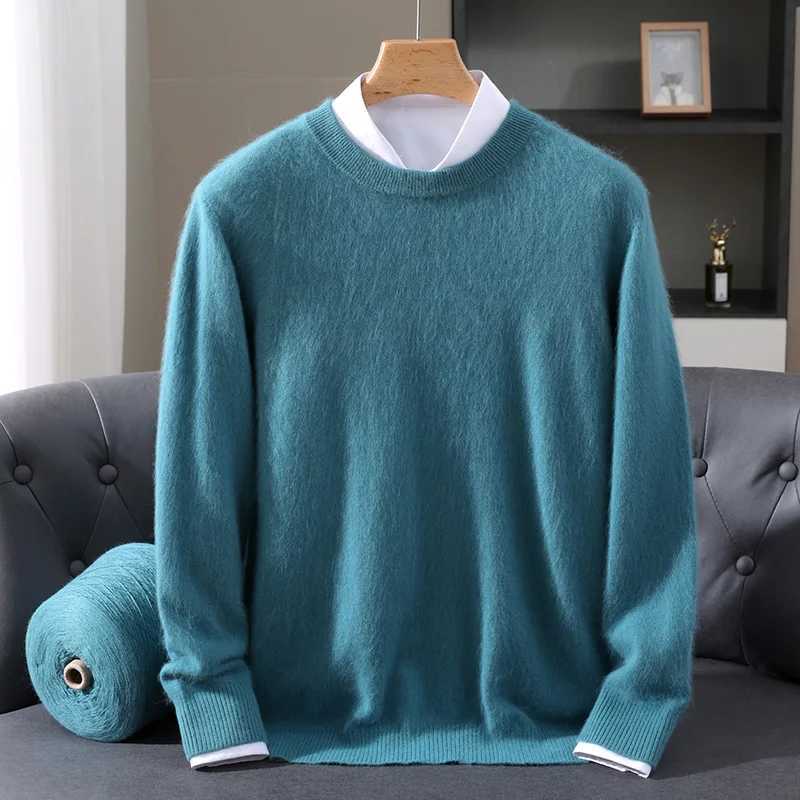 Mens 100 pure Mink Cashmere Sweater ONeck Pullovers Knit Large Size Mink Sweater Winter New Tops Long Sleeve HighEnd Jumpers J251015