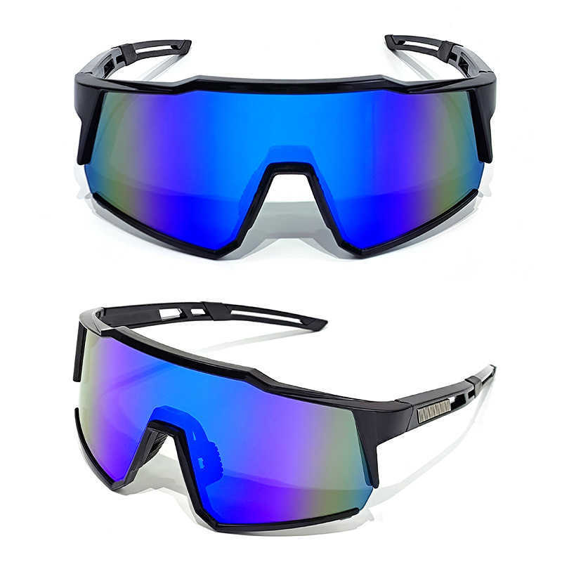 New Outdoor Cycling Conjoined Sunglasses Bicycle Windproof Large Frame Glasses Mens and Womens Sports Sunglasses H251015