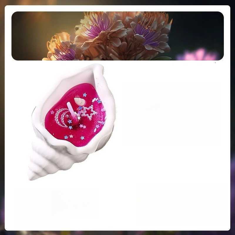 Ocean Style Merchandise Handmade Luminous Effect Transparent Resin Conch Scented Candle C251015