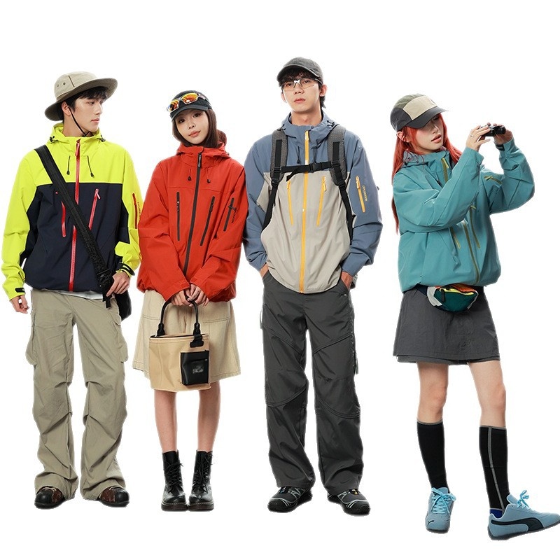 Men's Jackets Designer Arcs Letter Printed Waterproof Breathable Zipper Style Outdoors Ski Hiking Bone Bird Coats Windproof Outwear Soft