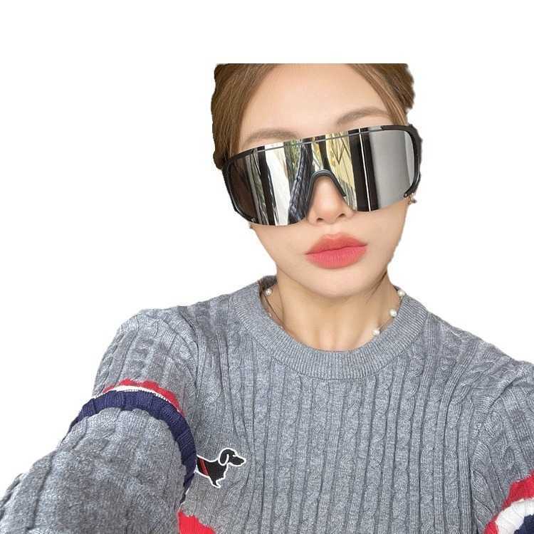 Matte Black Mercury Oversized Frame Outdoor Cycling Mountaineering Skiing Windproof Goggles Slimming Sunglasses H251015