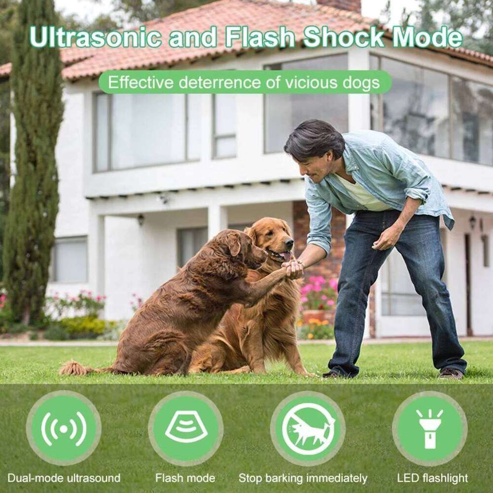 Ultrasonic Dog Bark Preventive Device Pet Training Tool Stops Unwanted Behavior Long ranges Control for Home or Outdoors