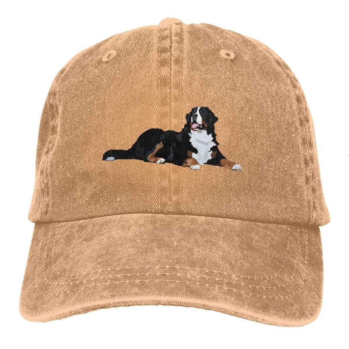 Bernese Mountain Dog Print Pattern Hat Adjustable Cowboy Cotton Baseball Cap D251015