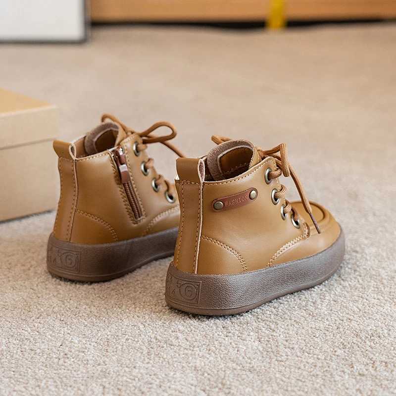 Chic High quality PU Leather Boys Sneaker Boots Yellow Black Rivet Motorcycle Boot New Arrival Platform Ankle Boots Shoes I09029T251015