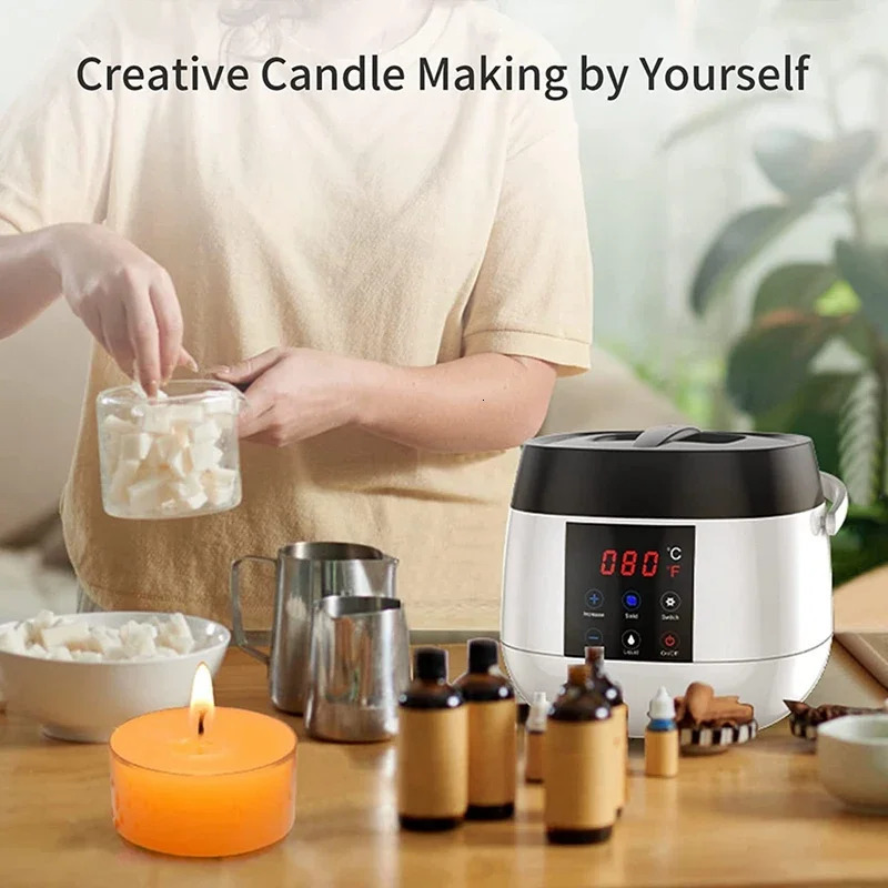 Candle Making Wax Melting PotWax Melter For Candle MakingLED Temperature Display For Adults BeginnerSoy Wax 251013