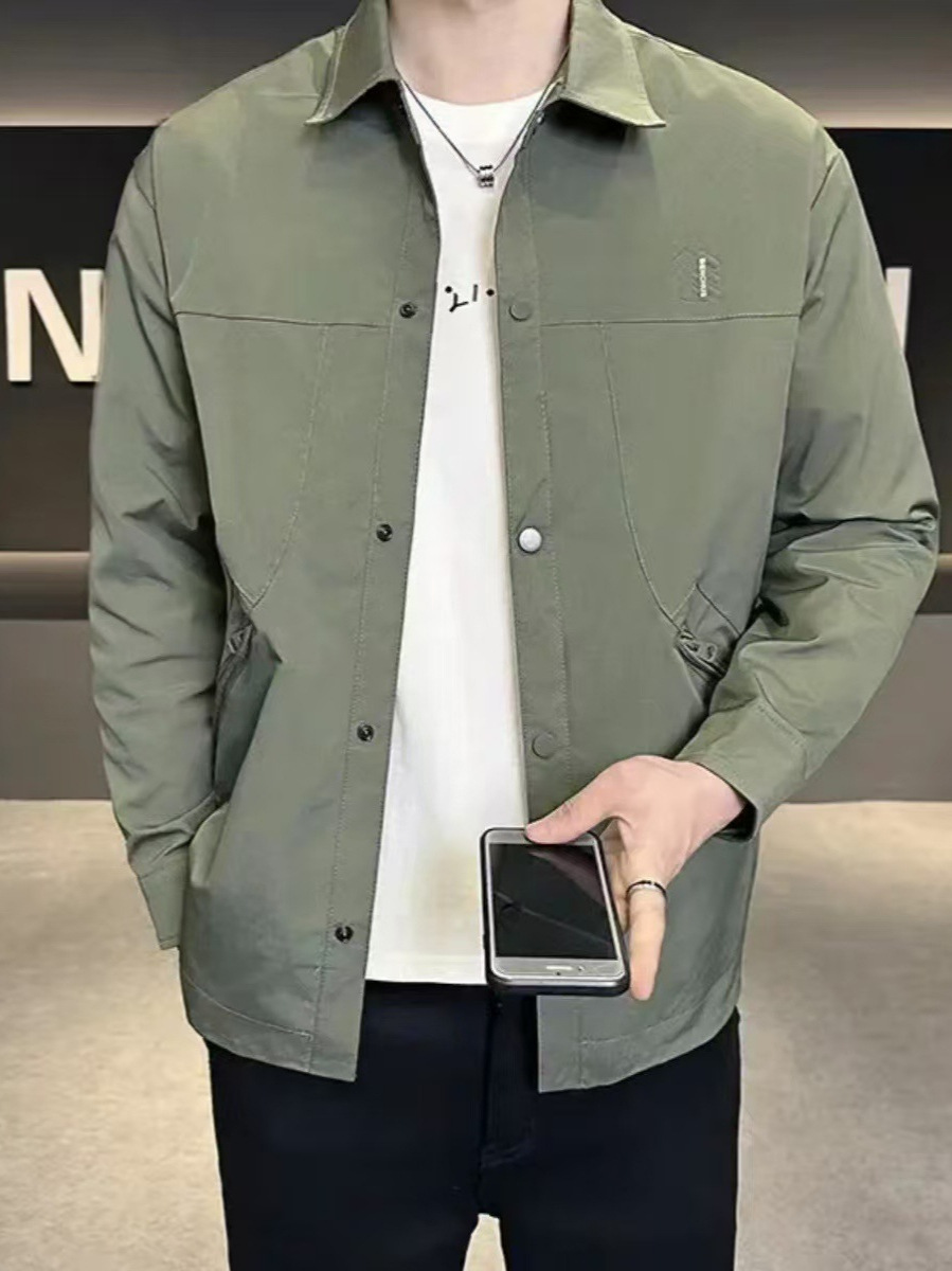 C10181 Half-high collar brushed bottoming shirt men's mid-collar long-sleeved T-shirt sweater autumn and winter double-sided velvet German velvet