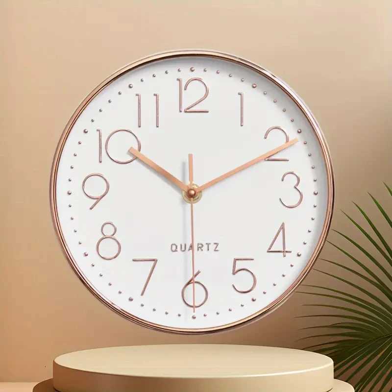 8 Inch Silent Quartz Wall Clock round Threedimensional Digital Modern Wall Clock Not Ticking Wall Clock Bedroom Living Room C251015