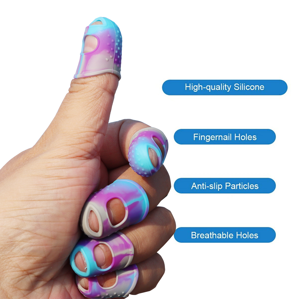 Guitar Silicone Finger Cots,Dab Wax Smoking Finger Cots,Heat Resistant, Scratch Proof, Temperature Proof Finger Protectors for Guitar Playing, And Man