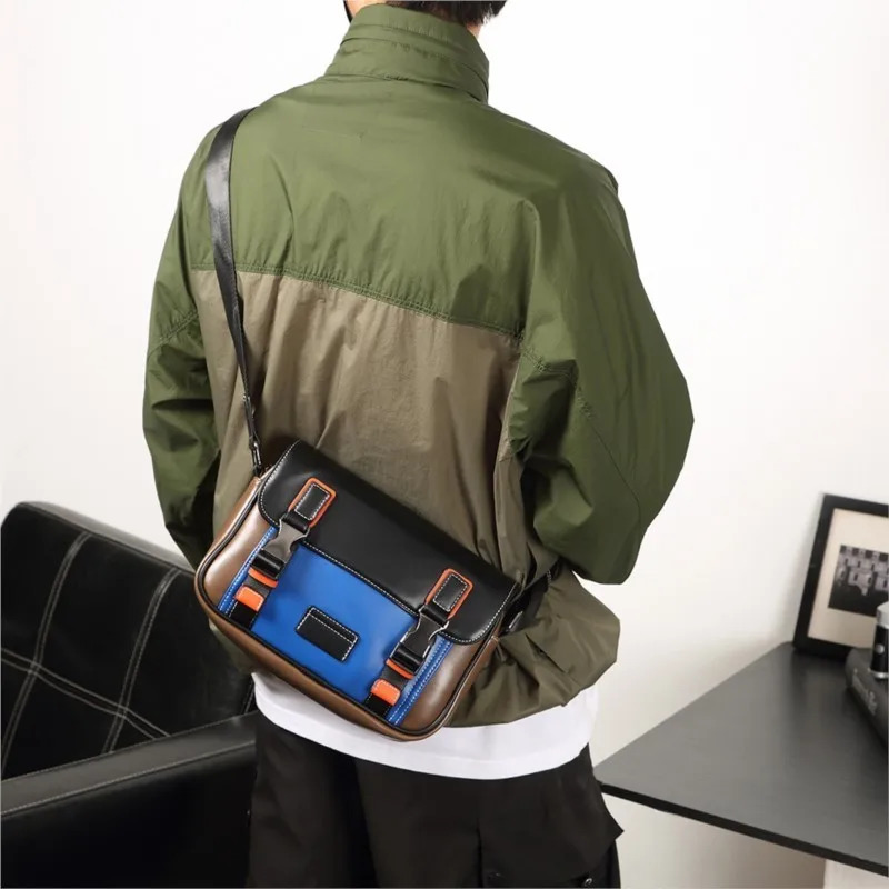 Crossbody Bag for Men Bags Leather Casual Man Messenger Bag Male Bag Classic Sling Pack Shoulder Bag 251010